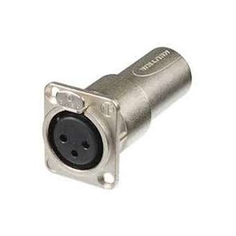 Traversee de panneau serie D embase XLR femelle-f|Neutrik-NEKNA3FDM