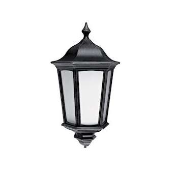 LIZIO/S - Appl. Mur Ext. IP44 IK08, noir, E27 100W max., lpe non incl, a/sensor|Aric-ARI1949