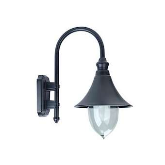 LAMPARO - Applique Mur Ext. IP44 IK07, noir, E27 100W max., lampe non incl.|Aric-ARI3081