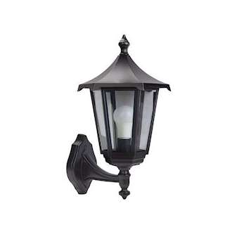 MONACO - Appl. Mur Ext. (bas) IP43 IK02, noir, E27 100W max., lampe non incl.|Aric-ARI3032