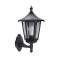MONACO - Appl. Mur Ext. (bas) IP43 IK02, noir, E27 100W max., lampe non incl.