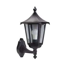 MONACO - Appl. Mur Ext. (bas) IP43 IK02, noir, E27 100W max., lampe non incl.|Aric-ARI3032