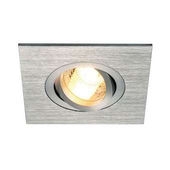 NEW TRIA 78 XL, CARRE GU10 encastré, alu brossé, max. 50W, clips ressorts|SLV-DC5113456