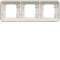 cubyko Support d'encastrement triple horizontale associable blanc IP55