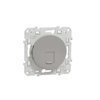 Odace, prise RJ45 Alu, grade 3 (multimédia) cat. 6 STP, à vis|Schneider Electric-SCHS530476