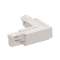 EUTRAC connecteur 90DEG, terre extérieure, blanc RAL 9016