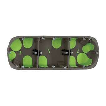 Boîte multiposte d'appareillage R'Box D 67 mm entraxe 71 mm 3 postes 40 mm|Bizline-BIZ500340