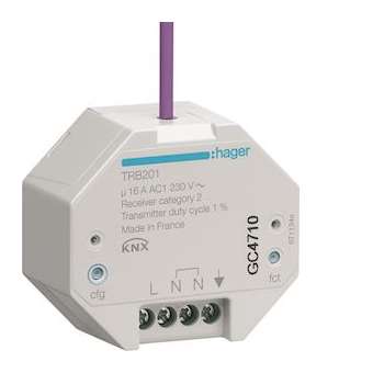 1 Sortie 16A à encastrer KNX radio QL|Hager-HAGTRB201