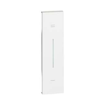 Enjoliveur Living Now avec marquage +/- MyHOME_Up 1 module - blanc|Bticino-TICBTKW19MH