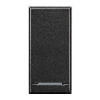 Manette Axolute neutre type poussoir 1 module - Anthracite|Bticino-TICHS4915