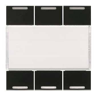 Enjoliveur 6 boutons poussoirs KNX gallery LED night|Hager-HAGWXE316N