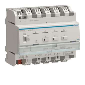 Module de sortie pour l'éclairage variable - 3 sorties directes 300W / New Easy|Hager-HAGTXA663A