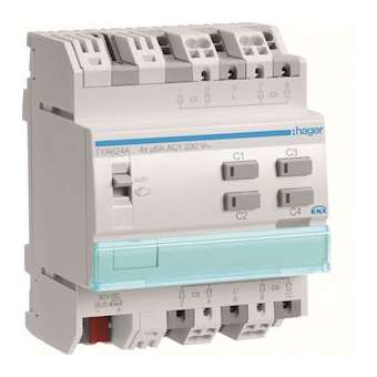 Module de sortie pour volets roulants pour 4 moteurs 230V~ 6A|Hager-HAGTYA624A