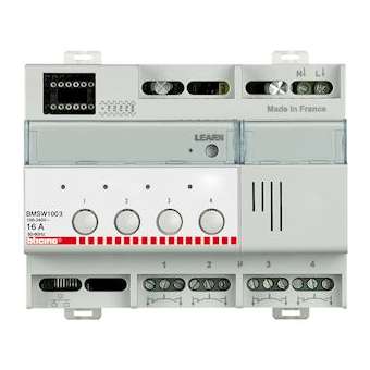 Actionneur 4 relais indépendants 16A éclairage ON et OFF MyHOME_Up - 6 modules|Bticino-TICBMSW1003