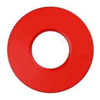 Couronne magnetique ronde - Rouge RAL3020|Xeta premium-XET401002