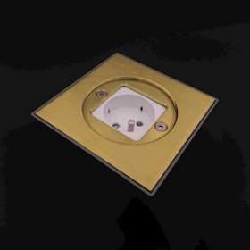 Prise de sol etanche 1 prise 16A-250V - couvercle securise inox|Xeta premium-XETBFC112-2