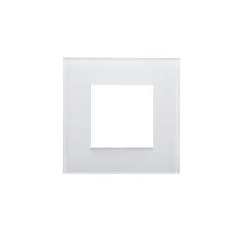 Cadre verre blanc pour module bluetooth mural|Xeta premium-XET19105