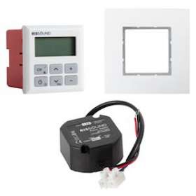 Unite de controle encastrable FM avec affichage digital + alimentation - blanc|Xeta premium-XET32803