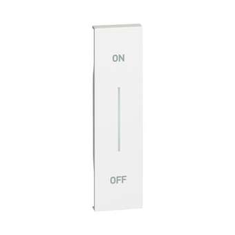 Enjoliveur Living Now avec marquage ON/OFF MyHOME_Up 1 module - blanc|Bticino-TICBTKW01MHAG