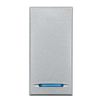 Manette Axolute neutre type poussoir 1 module - Alu|Bticino-TICHC4915
