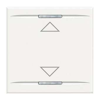 Manette Axolute symbole montée et descente 2 modules - White|Bticino-TICHD4911M2AH