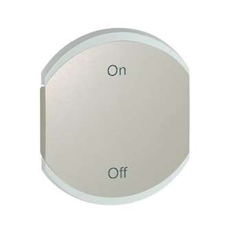 Enjoliveur double Céliane marquage ON et OFF - titane|Legrand-LEG068488