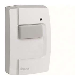 Bouton poussoir mural radio KNX, 1 entrée, IP55|Hager-HAGTRE301