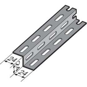 Profilé perforé Z A570, 24x24x24x1.75, 3m, SZ|Niedax France-NDX016002