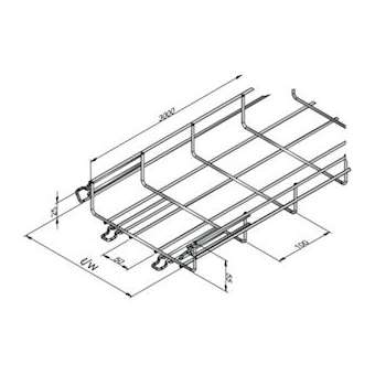 Chemin de câbles fil automatique CITO MTC 54x200, EZ|Niedax France-NDX711291