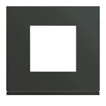 Plaque gallery plastique peint 1 poste anthracite|Hager-HAGWXP1002