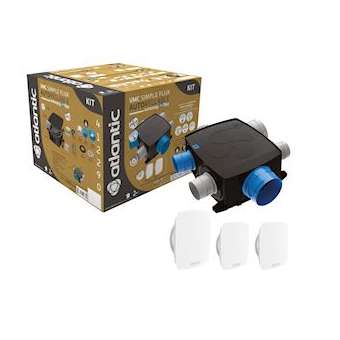 Kit Autocosy iH FLEX VMC auto intelligente plat 4 sanitaires (3 bouches LINES)|Atlantic clim ventil-ELG412290