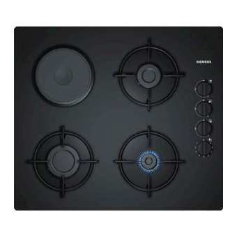 TABLE GAZ 60CM 3FOY VERRE NOIR|Siemens menager p.enc-S6MEO6B6YB10