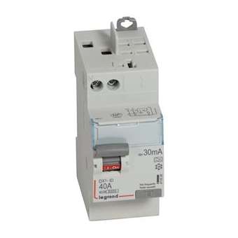 Interrupteur différentiel DX³-ID haut vis/haut auto 2P 230V~ 40A A 30mA - 2 mod|Legrand-LEG411638