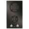 Domino verre gaz 30 cm - 2 foyers - 4 kW - Manettes frontales - Allumage 1 main