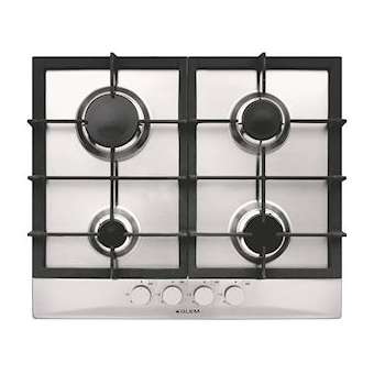 Table inox gaz 60 cm - 4 foyers gaz - 7,5 kW - Manettes frontales|Airlux-ALXGT64HIX