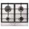 Table inox gaz 60 cm - 4 foyers gaz - 7,5 kW - Manettes frontales