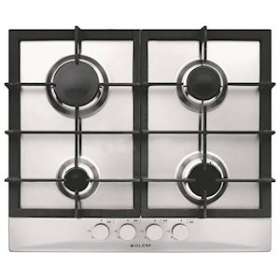 Table inox gaz 60 cm - 4 foyers gaz - 7,5 kW - Manettes frontales|Airlux-ALXGT64HIX