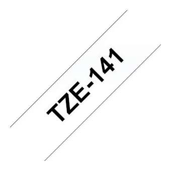 Ruban TZe141, 18mm Noir sur fond Transparent, Laminé, 8M|Brother france-BRTTZE141
