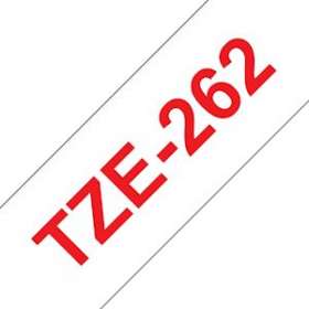 Ruban TZe262, 36mm Red sur fond Blanc, Laminé, 8M|Brother france-BRTTZE262