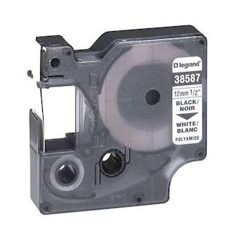 Ruban pour titreuses réf.038580/038585 blanc en polyamide - larg.19mm-long.3,5m|Legrand-LEG038588