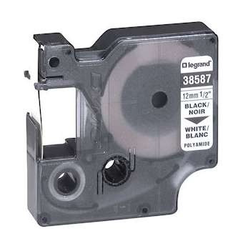 Ruban pour titreuses réf.038580/038585 blanc en polyamide - larg.12mm-long.3,5m|Legrand-LEG038587