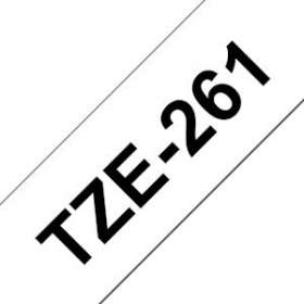 Ruban TZe261, 36mm Noir sur fond Blanc, Laminé, 8M|Brother france-BRTTZE261