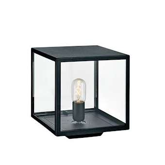 LOFOTEN BORNE noir E27 57W halogène. IP44 classe II verre claire|Norlys-NOS1941SV