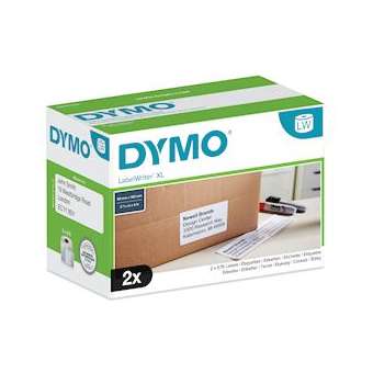 Dymo Labelwriter, étiquettes d'expédition ou badges nominatofs noir, 102x59mm|NWL France-DYMS0947420