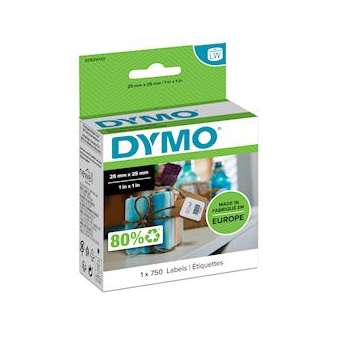 Dymo Labelwriter étiquettes carrées autocollantes polyvalentes, 25mmx25mm|NWL France-DYMS0929120