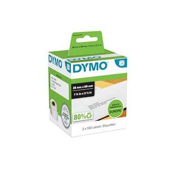 Dymo Labelwriter étiquettes d'adresse autocollantes, 28mm x 89mm, blanc|NWL France-DYMS0722370