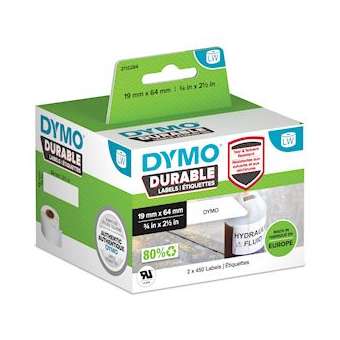 Dymo Labelwriter étiquettes DURABLE, plastiques blanc 19 x 64mm|NWL France-DYM2112284