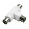 Adaptateur 2 x TV 9.52 mm M / TV 9.52 mm F - nickel|Erard-EAD4745