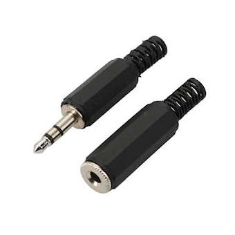 1 Fiche Jack 3.5mm M + 1 Prise Jack 3.5mm F - A souder|Erard-EAD1836