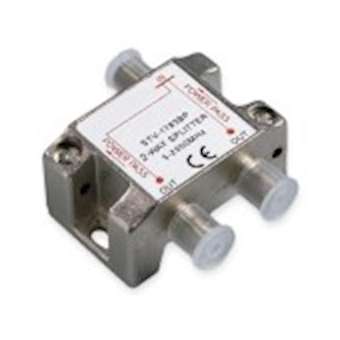 Répartiteur TV-SAT intérieur - 1 vers 2 - prise F - courant continu - métal|Erard-EAD5402